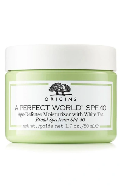 Origins A Perfect World&trade; Spf 40 Age-defense Moisturizer With White Tea 1.7 oz/ 50 ml