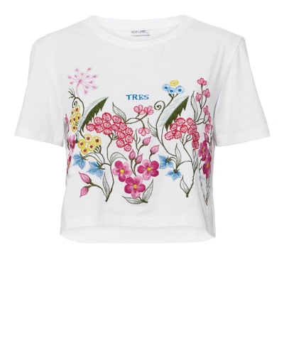 Mlm Tres Floral Embroidery Tee