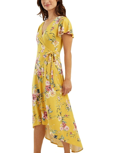 Bcx Womens Floral Midi Fit & Flare Dress In Multi