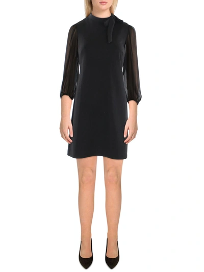 Calvin Klein Womens 3/4 Sleeve Knee-length Wear To Work Dress In Black