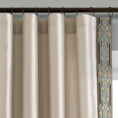 Lush Decor Luxury Traditional Regency Faux Silk Curtain Neutral Single 52x84