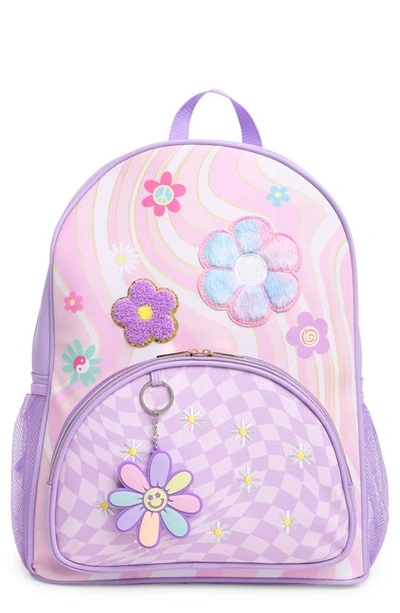 Hot Focus Kids' Groovy Flower Backpack In Pink Multi