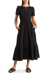 Stitchdrop Tempe Cotton Maxi Dress In Black