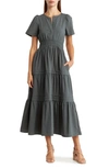 Stitchdrop Tempe Cotton Maxi Dress In Dark Green