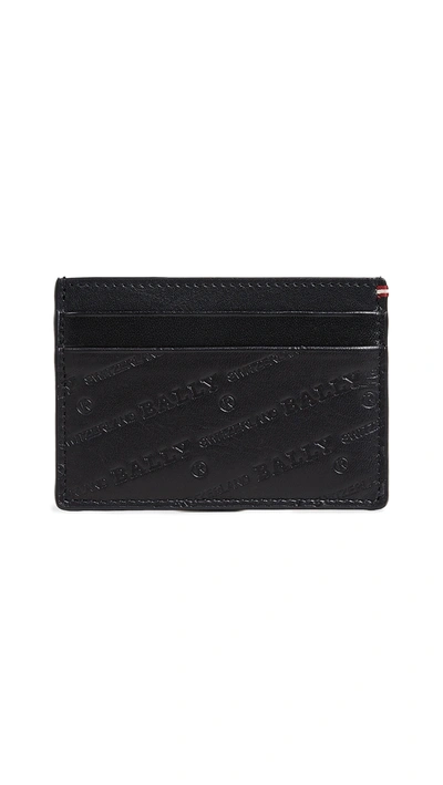 Bally Bhar Leather Card Case In Black