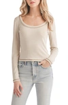 Lush Butter Soft Long Sleeve Top In Beige