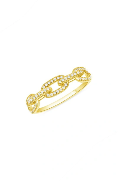 Ron Hami 14k Gold Pavé Diamond Chain Ring In Yellow Gold/ Diamond