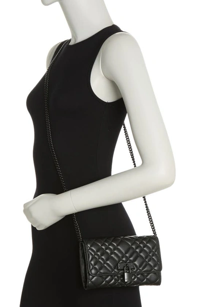 Kurt Geiger Drench Quilt Wallet On A Chain In Black
