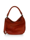 Frye Melissa Leather Hobo Bag In Red Clay
