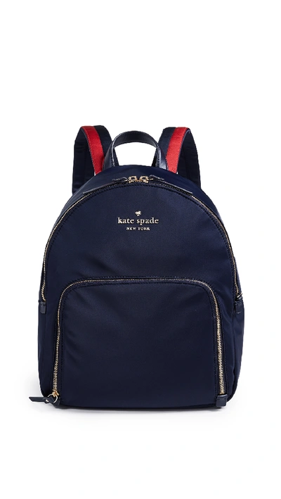 Kate Spade Watson Lane Varsity Stripe Small Hartley Backpack In Rich Navy