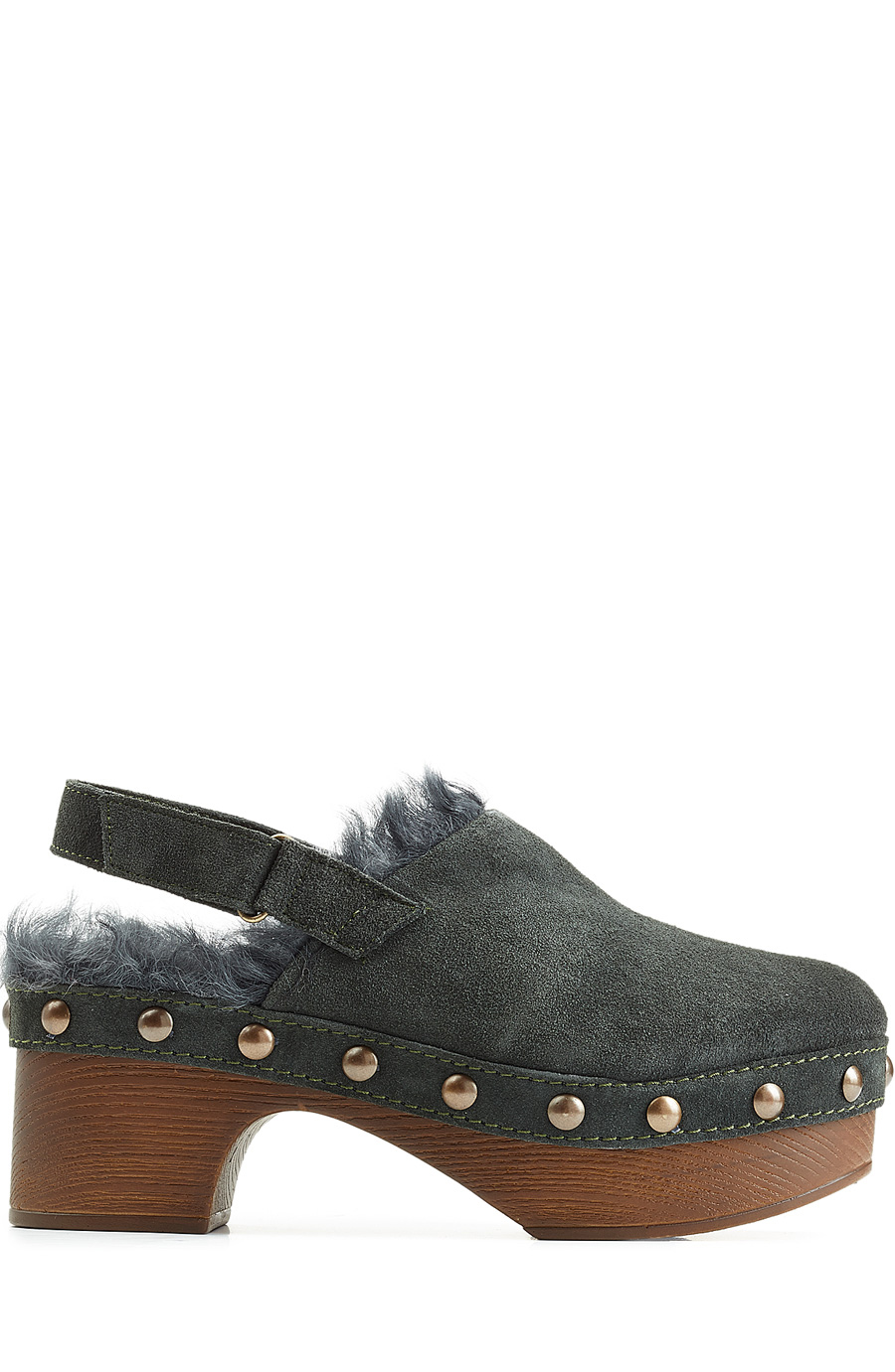 shearling clogs