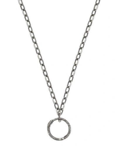 Gucci Men's Ouroboros Pendant Necklace In Silver