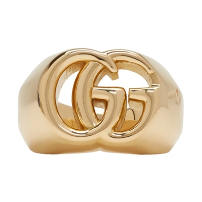 Gucci 18kt Yellow Gold Gg Running Chevalier Ring
