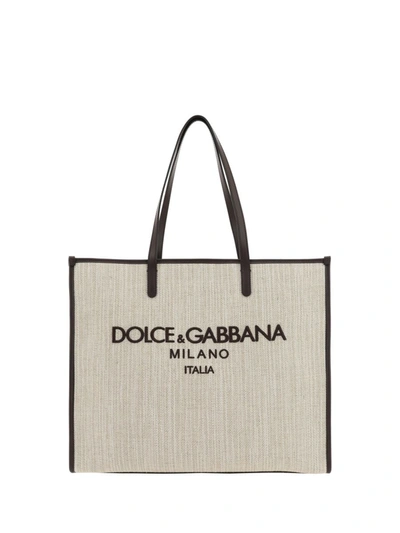 Dolce & Gabbana Shoulder Bags In Sabbia
