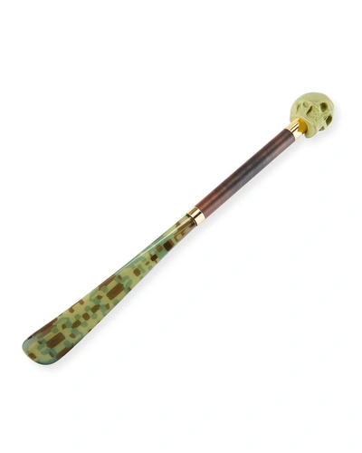 Utile 4 Rock & Roll Skull Shoe Horn, Green