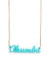 Baublebar Personalized Pendant Necklace In Turquoise