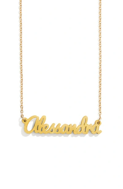 Baublebar Personalized Pendant Necklace In Ant Gold