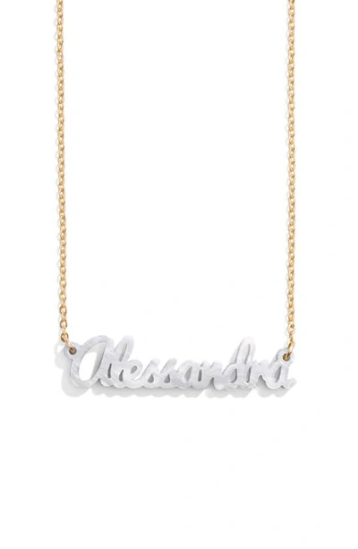 Baublebar Personalized Pendant Necklace In Pearl