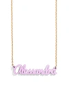 Baublebar Personalized Pendant Necklace In Purple