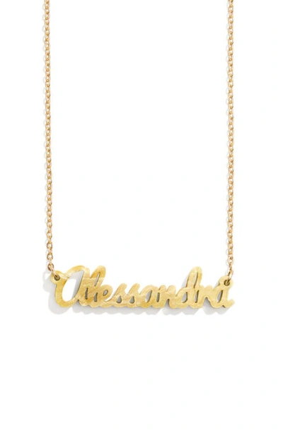 Baublebar Personalized Pendant Necklace In Sand