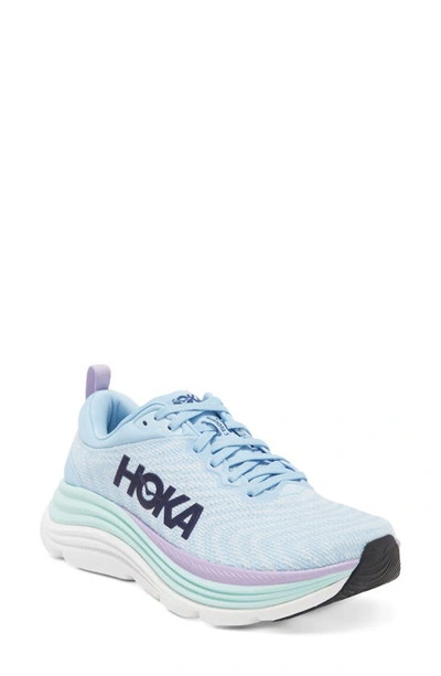 Hoka Gaviota 5 Running Shoe In Airy Blue / Sunlit Ocean