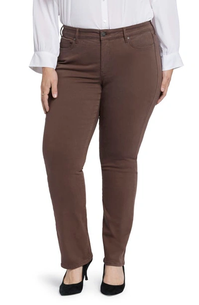 Nydj Marilyn Straight Leg Jeans In Coffee Bean