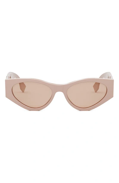 Fendi O'lock Monochrome Acetate Cat-eye Sunglasses In Pink