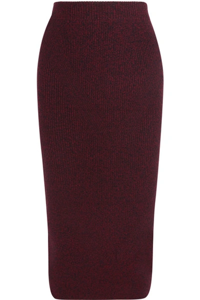 Maje Ribbed-knit Midi Skirt | ModeSens