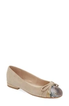 Pelle Moda Saida Ballet Flat In Mushroom