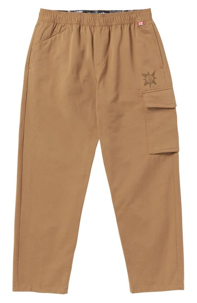Volcom Streamlined Shell Cargo Pants In Dusty Brown
