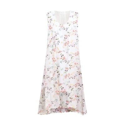 Paisie Draped Floral Dress With Side Split