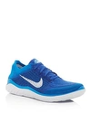 Nike Men's Free Rn Flyknit Lace Up Sneakers In Game Royal/ White