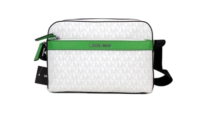 Michael Kors Cooper Small Bright Palm Signature Pvc Utility Crossbody Women's Bag In Multi