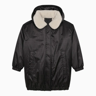 Givenchy Kids' 4g Faux-shearling Collar Jacket In Black