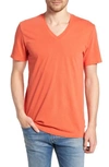 James Perse Short Sleeve V-neck T-shirt In Basketball