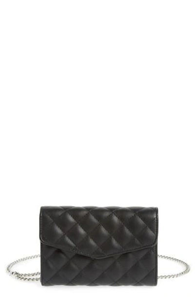 Street Level Quilted Bag With Crossbody Strap - Black