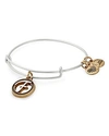 Alex And Ani Initial Two-tone Expandable Bracelet In Silver/f