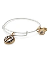 Alex And Ani Initial Two-tone Expandable Bracelet In Silver/o