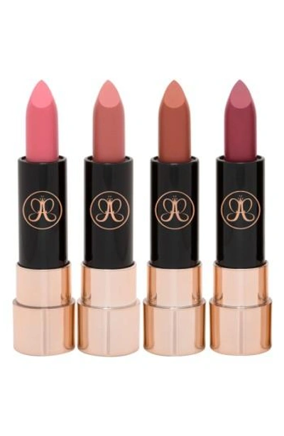 Anastasia Beverly Hills Nude Matte Lipstick Set Soft Pink, Kiss, Spice, Dead Roses