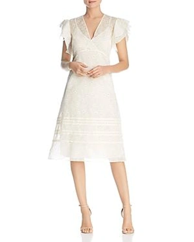 Tory Burch Susanna Flutter Sleeve Midi Dress In Daisy