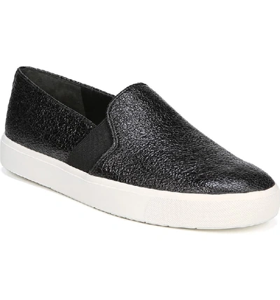Vince Women's Blair-12 Patent Leather Slip-on Sneakers In Black Leather