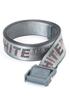 Off-white Classic Logo Industrial Belt In Silver