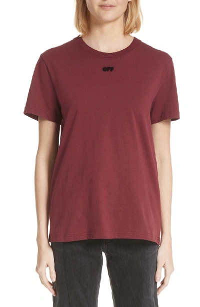 Off-white Arrow Casual Tee In Bordeaux Black