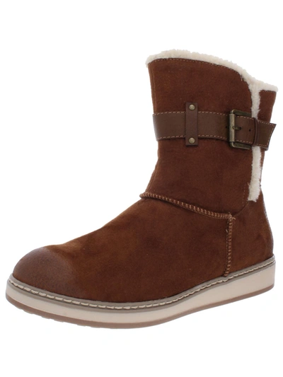 White Mountain Taite Womens Buckle Booties In Brown