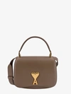 Ami Alexandre Mattiussi Logo-plaque Shoulder Bag In Brown