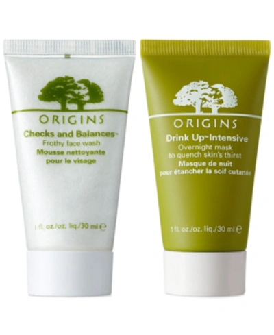 Origins Receive A Free Drink Up Intensive, 30ml And Checks And Balances, 30ml With Any $65  Purchase