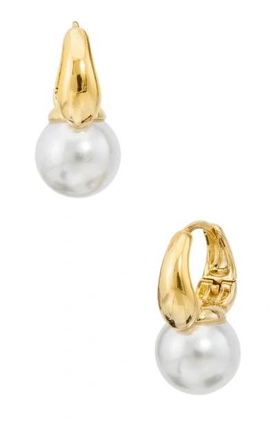Savvy Cie Jewels 18k Plated Shell Pearl 12mm In Yellow