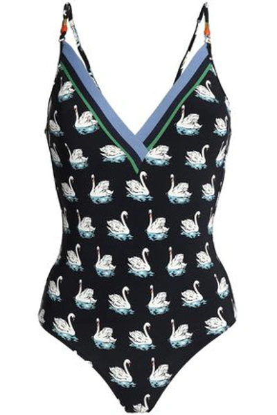 Stella Mccartney Woman Printed Swimsuit Black