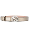 Gucci Crystal-embellished Gg Buckle Belt In 7550 Bronzo