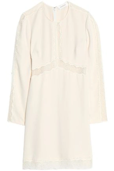 Zimmermann Woman Corded Lace-trimmed Crepe Mini Dress Ivory